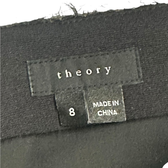 Theory Faralay Black Multi Mini Skirt Sz 8 - Picture 2 of 9
